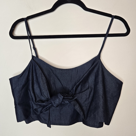 BUFFALO DAVID BITTON Audrey Front Knot Dark Denim Tank Top - Picture 6 of 11